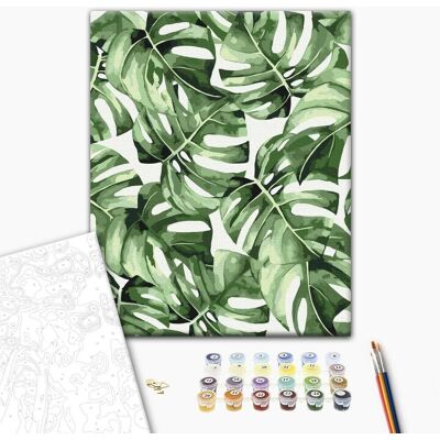 ARTGEIST Obraz do samodzielnego malowania - Egzotyczna monstera ARTGEIST Obraz do samodzielnego malowania - Egzotyczna monstera