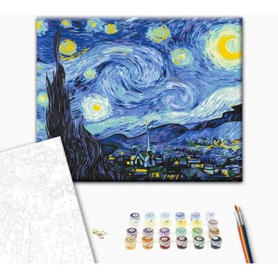 ARTGEIST Obraz do samodzielnego malowania - Gwiaździsta noc Van Gogha ARTGEIST Obraz do samodzielnego malowania - Gwiaździsta noc Van Gogha