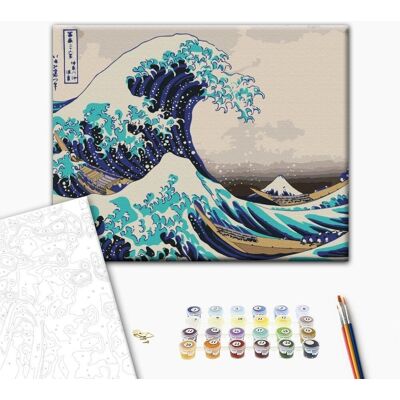 ARTGEIST Obraz do samodzielnego malowania - Hokusai Katsushika - Wielka fala w Kanagawie ARTGEIST Obraz do samodzielnego malowania - Hokusai Katsushika - Wielka fala w Kanagawie