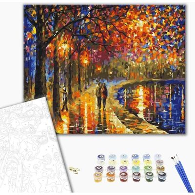 ARTGEIST Obraz do samodzielnego malowania - Jesienny spacer w świetle latarni ARTGEIST Obraz do samodzielnego malowania - Jesienny spacer w świetle latarni