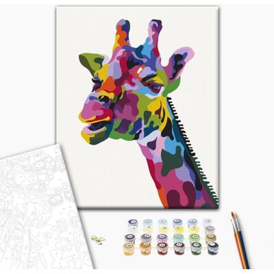 ARTGEIST Obraz do samodzielnego malowania - Kolorowa żyrafa ARTGEIST Obraz do samodzielnego malowania - Kolorowa żyrafa
