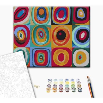 ARTGEIST Obraz do samodzielnego malowania - Kolorowe krążki ARTGEIST Obraz do samodzielnego malowania - Kolorowe krążki