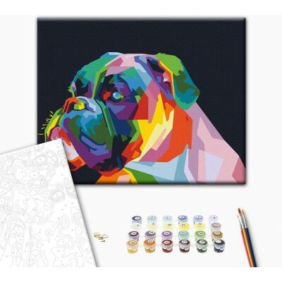 ARTGEIST Obraz do samodzielnego malowania - Kolorowy bokser ARTGEIST Obraz do samodzielnego malowania - Kolorowy bokser