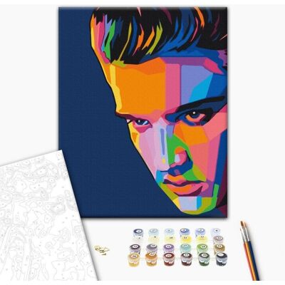 ARTGEIST Obraz do samodzielnego malowania - Kolorowy Elvis ARTGEIST Obraz do samodzielnego malowania - Kolorowy Elvis