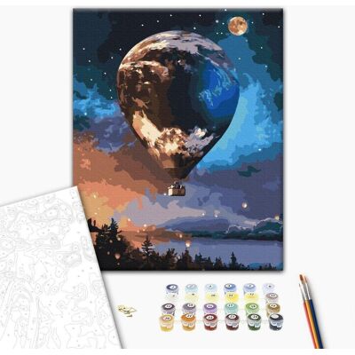 ARTGEIST Obraz do samodzielnego malowania - Lot niezwykłym balonem ARTGEIST Obraz do samodzielnego malowania - Lot niezwykłym balonem