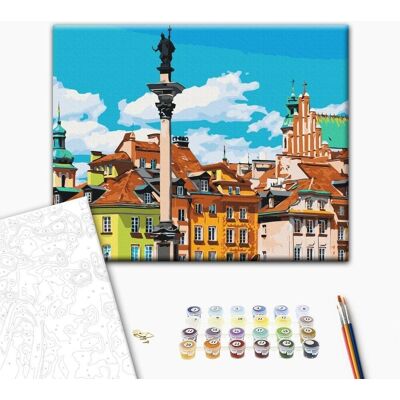 ARTGEIST Obraz do samodzielnego malowania - Plac Zamkowy w Warszawie ARTGEIST Obraz do samodzielnego malowania - Plac Zamkowy w Warszawie