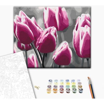 ARTGEIST Obraz do samodzielnego malowania - Pole tulipanów ARTGEIST Obraz do samodzielnego malowania - Pole tulipanów