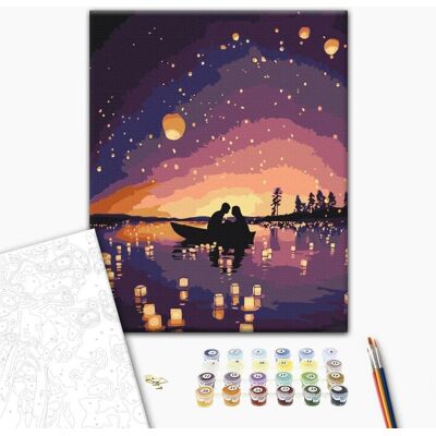 ARTGEIST Obraz do samodzielnego malowania - Randka w świetle lampionów ARTGEIST Obraz do samodzielnego malowania - Randka w świetle lampionów
