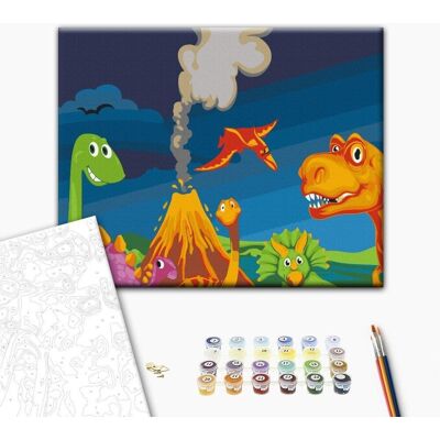 ARTGEIST Obraz do samodzielnego malowania - Świat dinozaurów ARTGEIST Obraz do samodzielnego malowania - Świat dinozaurów