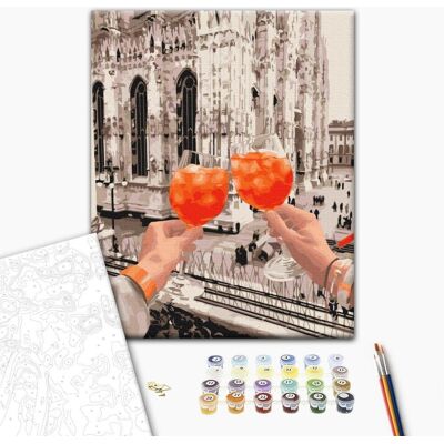 ARTGEIST Obraz do samodzielnego malowania - Toast w Mediolanie ARTGEIST Obraz do samodzielnego malowania - Toast w Mediolanie