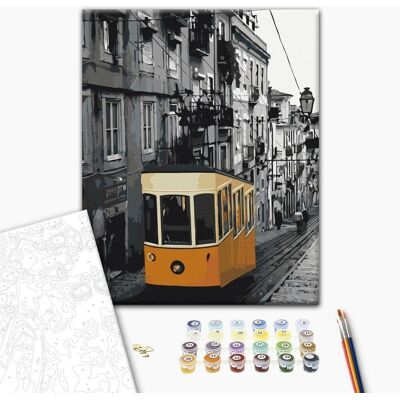 ARTGEIST Obraz do samodzielnego malowania - Tramwaj w Lizbonie ARTGEIST Obraz do samodzielnego malowania - Tramwaj w Lizbonie
