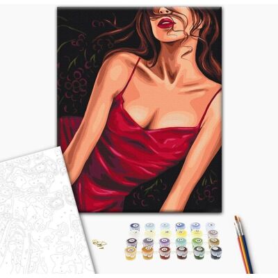 ARTGEIST Obraz do samodzielnego malowania - Uwodzicielska czerwień ARTGEIST Obraz do samodzielnego malowania - Uwodzicielska czerwień