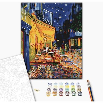 ARTGEIST Obraz do samodzielnego malowania - Vincent van Gogh - Taras kawiarni w nocy ARTGEIST Obraz do samodzielnego malowania - Vincent van Gogh - Taras kawiarni w nocy