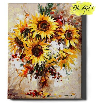 VARMACON Obraz Malowanie Po Numerach 40X50 cm / Bukiet Słoneczników / Oh Art VARMACON Obraz Malowanie Po Numerach 40X50 cm / Bukiet Słoneczników / Oh Art