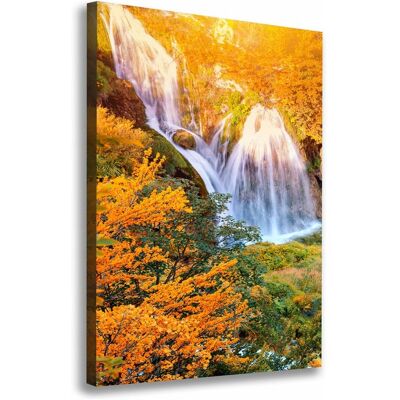 Inny producent Obraz Ścienny na płótnie - Canvas z nadrukiem - Wodospad jesienią 70x100 cm Inny producent Obraz Ścienny na płótnie - Canvas z nadrukiem - Wodospad jesienią 70x100 cm