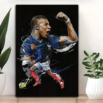 Deco-Online Plakat A3 w ramie Kylian Mbappe dekoracja pokoju Art Piłka nożna piłkarz Deco-Online Plakat A3 w ramie Kylian Mbappe dekoracja pokoju Art Piłka nożna piłkarz