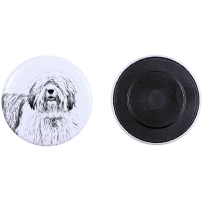 Polski owczarek nizinny, PON - magnes z psim pupilem, wyjątkowo lekki, mocny magnes, produkt wykonany ręcznie marki Art-Dog Polski owczarek nizinny, PON - magnes z psim pupilem, wyjątkowo lekki, mocny magnes, produkt wykonany ręcznie marki Art-Dog