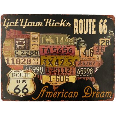 ART Szyld 25x33, Route 66, Szyld 25x33, Route 66, PREZENT, HIT, ORYGINAŁ ART Szyld 25x33, Route 66, Szyld 25x33, Route 66, PREZENT, HIT, ORYGINAŁ