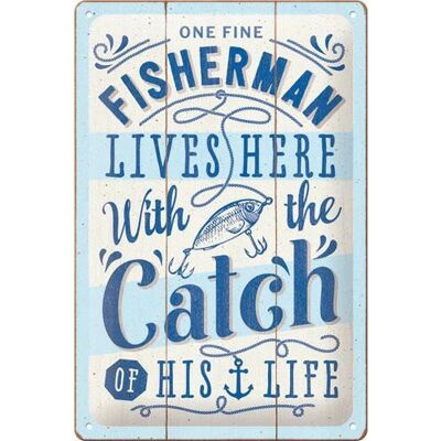 ART Tablica metalowa, plakat 20x30cm 'Fisherman Catch' 22417 ART Tablica metalowa, plakat 20x30cm 'Fisherman Catch' 22417