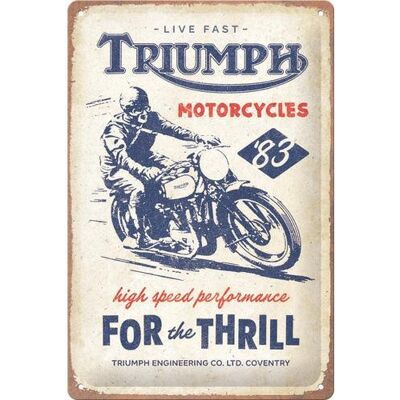ART Tablica szyld TRIUMPH MOTORCYCLES szyld plakat blacha metal 20x30 ART Tablica szyld TRIUMPH MOTORCYCLES szyld plakat blacha metal 20x30