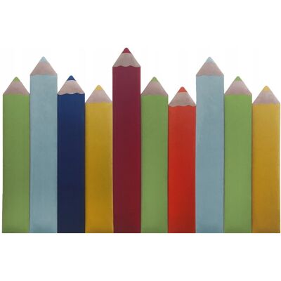 ART Zestaw XL Panele Ścienne Kredki Welur 10szt - Pokój dla Dzieci, Kącik Zabaw ART Zestaw XL Panele Ścienne Kredki Welur 10szt - Pokój dla Dzieci, Kącik Zabaw