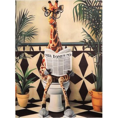 Inny producent 2 szt. Plakat łazienkowy żyrafa 30x40 cm obraz dekoracyjny wodoodporny Inny producent 2 szt. Plakat łazienkowy żyrafa 30x40 cm obraz dekoracyjny wodoodporny