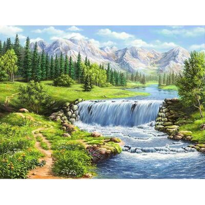 Norimpex Malowanie Po Numerach Rwąca Rzeka W Górach 40X50 Cm Na Ramie Kreatywne Norimpex Malowanie Po Numerach Rwąca Rzeka W Górach 40X50 Cm Na Ramie Kreatywne