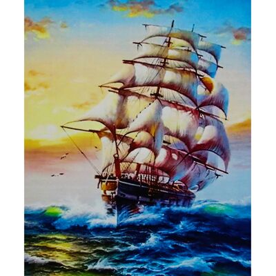 Norimpex Malowanie Po Numerach Żaglowiec Na Wzburzonym Morzu 40X50 Cm Na Ramie Norimpex Malowanie Po Numerach Żaglowiec Na Wzburzonym Morzu 40X50 Cm Na Ramie