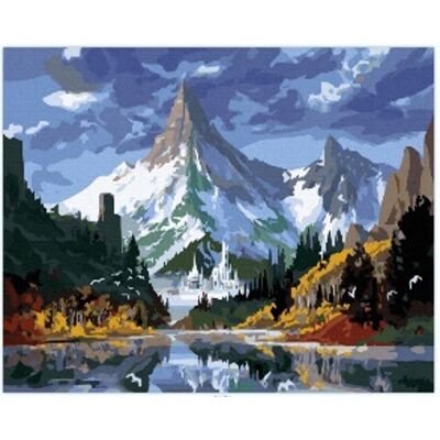 Norimpex Malowanie Po Numerach Zamek W Wysokich Górach 50X40 Cm Na Ramie Kreatywne Norimpex Malowanie Po Numerach Zamek W Wysokich Górach 50X40 Cm Na Ramie Kreatywne
