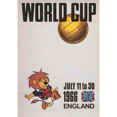 Plakat Mistrzostwa Świata Fifa World Cup Anglia 1966 - Licencjonowany Plakat Mistrzostwa Świata Fifa World Cup Anglia 1966 - Licencjonowany