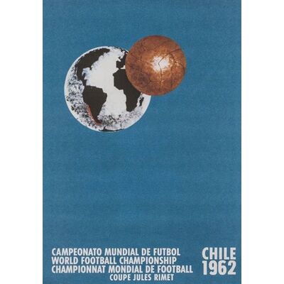 Plakat Mistrzostwa Świata Fifa World Cup Chile 1962 - Licencjonowany Plakat Mistrzostwa Świata Fifa World Cup Chile 1962 - Licencjonowany