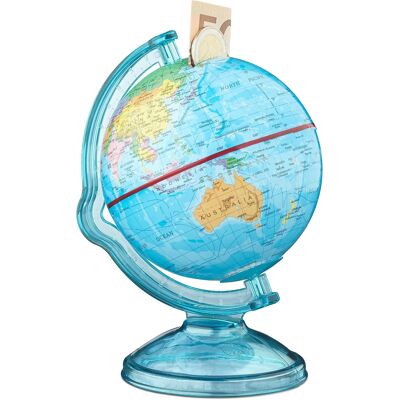 RELAXDAYS Skarbonka Globus Kolorowa 16,5 Cm Mapa Świata Dekoracja Na Biurko RELAXDAYS Skarbonka Globus Kolorowa 16,5 Cm Mapa Świata Dekoracja Na Biurko