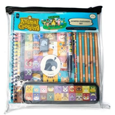 Pyramid Duży zestaw przyborów szkolnych Animal Crossing piórnik notes długopis Pyramid Duży zestaw przyborów szkolnych Animal Crossing piórnik notes długopis