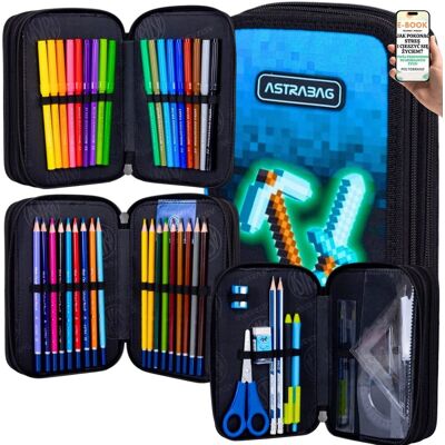 ASTRABAG PIÓRNIK PIXEL 3w1 Z WYPOSAŻENIEM TRÓJKOMOROWY– MODNY DESIGN DLA UCZNIA – NIEBIESKI GRACZ + EBOOK-1 ASTRABAG PIÓRNIK PIXEL 3w1 Z WYPOSAŻENIEM TRÓJKOMOROWY– MODNY DESIGN DLA UCZNIA – NIEBIESKI GRACZ + EBOOK-1