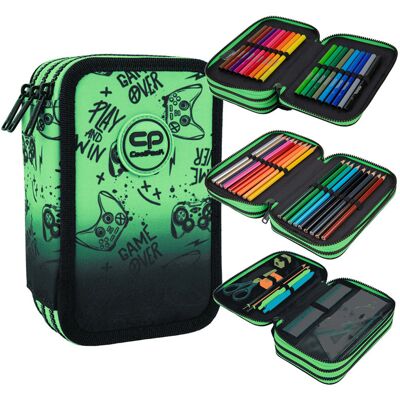 Patio Coolpack Jumper 3 Game Over F067679 – Piórnik Szkolny Potrójny 3‑komorowy Z Wyposażeniem Gaming, 46 Elementów Patio Coolpack Jumper 3 Game Over F067679 – Piórnik Szkolny Potrójny 3‑komorowy Z Wyposażeniem Gaming, 46 Elementów