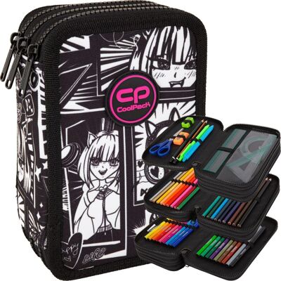 Patio Coolpack Piórnik Szkolny Trzykomorowy Z Wyposażeniem Manga Patio Coolpack Piórnik Szkolny Trzykomorowy Z Wyposażeniem Manga