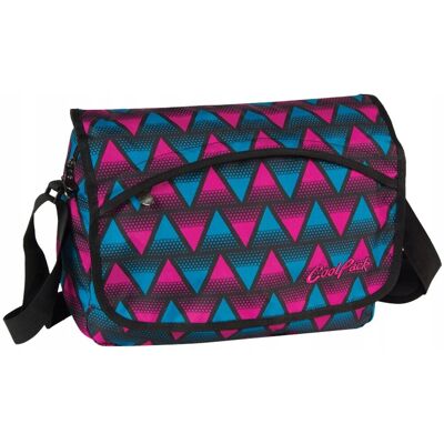 Coolpack, torba szkolna na ramię listonoszka trójkąty, różowa Coolpack, torba szkolna na ramię listonoszka trójkąty, różowa