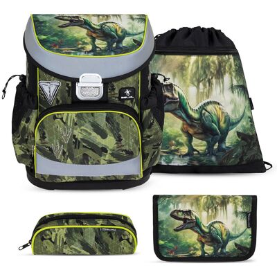 Ergonomiczny zestaw szkolny Belmil Mini-Fit 'Lost World' dla chłopców – 4 części Ergonomiczny zestaw szkolny Belmil Mini-Fit 'Lost World' dla chłopców – 4 części