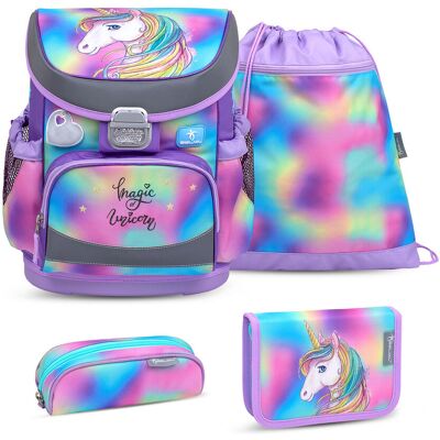 Ergonomiczny zestaw szkolny Belmil Mini-Fit „Rainbow Color” dla dziewczynek – 4 części Ergonomiczny zestaw szkolny Belmil Mini-Fit „Rainbow Color” dla dziewczynek – 4 części