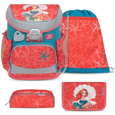 Ergonomiczny zestaw szkolny Belmil Mini-Fit „Sea Queen” dla dziewczynek – 4 części Ergonomiczny zestaw szkolny Belmil Mini-Fit „Sea Queen” dla dziewczynek – 4 części