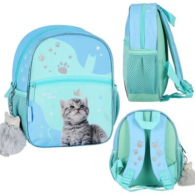 sarcia.eu Kotek Niebieski plecak dla dziewczynki, usztywniony plecak przedszkolny 26x23x9 cm sarcia.eu Kotek Niebieski plecak dla dziewczynki, usztywniony plecak przedszkolny 26x23x9 cm