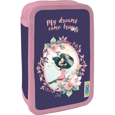 Piórnik dwukomorowy z wyposażeniem, Dreams street Piórnik dwukomorowy z wyposażeniem, Dreams street