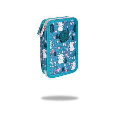 Piórnik rozkładany dla dziewczynki, Jumper XL CoolPack, królik, turkusowy Piórnik rozkładany dla dziewczynki, Jumper XL CoolPack, królik, turkusowy