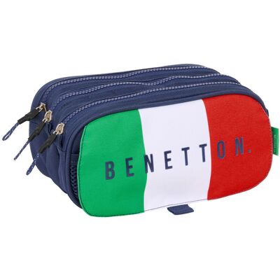 Safta Piórnik Potrójny Benetton Flag Granatowy 21,5 X 10 X 8 Cm Safta Piórnik Potrójny Benetton Flag Granatowy 21,5 X 10 X 8 Cm