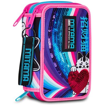 Piórnik Potrójny Z Wyposażeniem Color Rainbow Cat Mitama Piórnik Potrójny Z Wyposażeniem Color Rainbow Cat Mitama