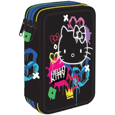 Patio Piórnik Potrójny Z Wyposażeniem Hello Kitty Jumper 3 Black Neon Patio Piórnik Potrójny Z Wyposażeniem Hello Kitty Jumper 3 Black Neon