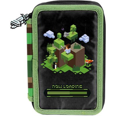 Piórnik Szkolny 3-Komorowy Paso Pixel Green Piksele Game Pp25px-023 Z Wyposażeniem, Gaming, 44 Elementów Piórnik Szkolny 3-Komorowy Paso Pixel Green Piksele Game Pp25px-023 Z Wyposażeniem, Gaming, 44 Elementów