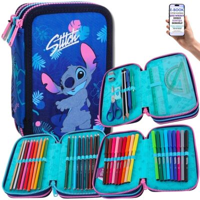 COOLPACK Piórnik Szkolny 3w1 Lilo I Stitch + Flamastry, Kredki, Przybory Dla Dziewczynki Chłopca + Ebook-2 COOLPACK Piórnik Szkolny 3w1 Lilo I Stitch + Flamastry, Kredki, Przybory Dla Dziewczynki Chłopca + Ebook-2