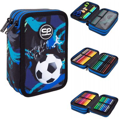 Patio Piórnik Szkolny Coolpack Jumper 3 Football Navy F067967 Potrójny Z Wyposażeniem Piłka Nożna, 45 Elementów Patio Piórnik Szkolny Coolpack Jumper 3 Football Navy F067967 Potrójny Z Wyposażeniem Piłka Nożna, 45 Elementów