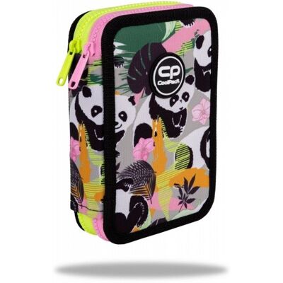Patio Piórnik z wyposażeniem dwukomorowy dla dzieci, Jumper 2 CoolPack, panda, szary Patio Piórnik z wyposażeniem dwukomorowy dla dzieci, Jumper 2 CoolPack, panda, szary